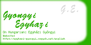 gyongyi egyhazi business card