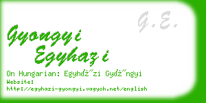 gyongyi egyhazi business card